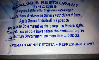 Ροδίτικο εστιατόριο τα «χώνει» με την... πετσέτα στους Γερμανούς - Φωτογραφία 2