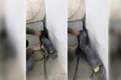 Μία γυναίκα τρύπωσε σε ένα μικρό κενό ανάμεσα σε δύο κτίρια. Δείτε ΤΙ έβγαλε…