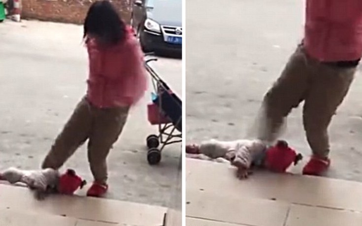 Μ Σκληρότητα που σοκάρει, μητέρα κλωτσά το μωρό της για να σταματήσει να κλαίει [video] - Φωτογραφία 1