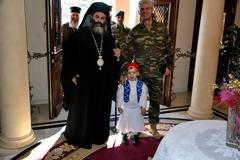 Ο Δκτης του Γ' ΣΣ Αντγος Δημήτριος Μπίκος στην Ι.Μ. Λαγκαδά