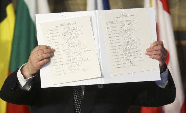 Οι ηγέτες της Ευρωπαϊκής Ένωσης υπέγραψαν τη Διακήρυξη της Ρώμης - Φωτογραφία 1