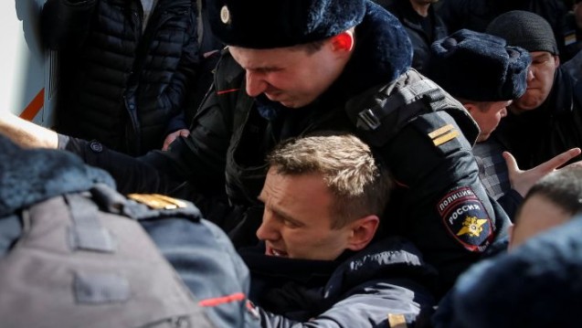 Ο πολέμιος του Πούτιν, Αλεξέι Ναβάλνι, συνελήφθη στη Μόσχα - Φωτογραφία 1