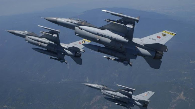 Τετράδα τουρκικών F16 έκανε υπερπτήσεις κοντά στο Αγαθονήσι - Φωτογραφία 1