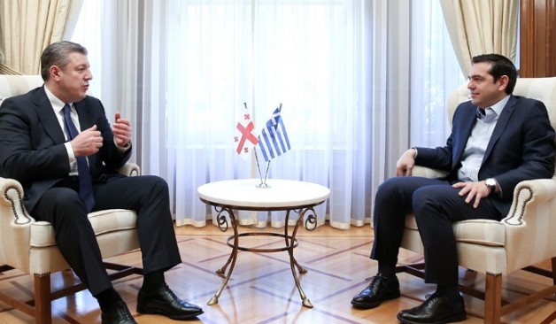 Στον Τσίπρα ο πρωθυπουργός της Γεωργίας Γκιόργκι Κβιρικασβίλι - Φωτογραφία 1