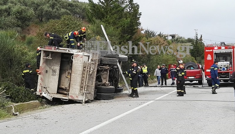 Νεκρός οδηγός απορριμματοφόρου μετά από τροχαίο στην εθνική Χανίων- Κισάμου - Φωτογραφία 3