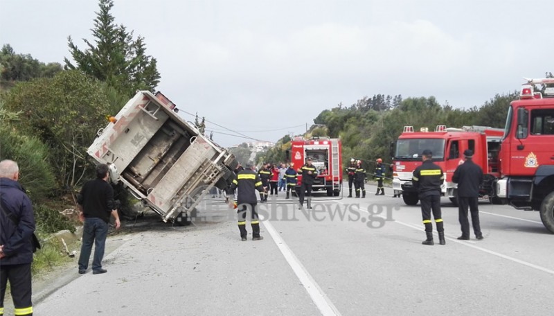 Νεκρός οδηγός απορριμματοφόρου μετά από τροχαίο στην εθνική Χανίων- Κισάμου - Φωτογραφία 7