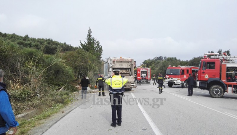 Νεκρός οδηγός απορριμματοφόρου μετά από τροχαίο στην εθνική Χανίων- Κισάμου - Φωτογραφία 9