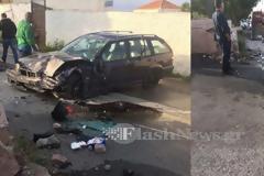 Αμερικάνος καρφώθηκε σε τοίχο και ανατράπηκε στα Χωραφάκια!