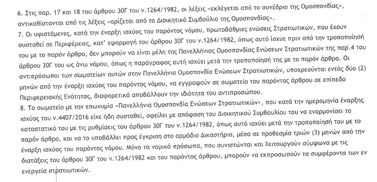 Νομοσχέδιο ΥΠΕΘΑ: Φωτογραφικές ρυθμίσεις στον χακί συνδικαλισμό - Φωτογραφία 5