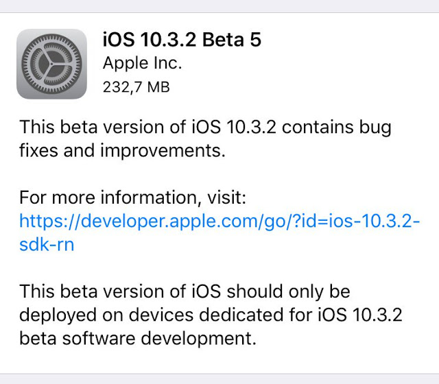 Κυκλοφόρησε η πέμπτη beta του ios 10.3.2 στους προγραμματιστές - Φωτογραφία 3