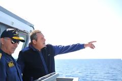 Δηλώσεις ΥΕΘΑ Πάνου Καμμένου και ΑΝΥΕΘΑ Δημήτρη Βίτσα κατά τη διάρκεια άσκησης του Πολεμικού Ναυτικού