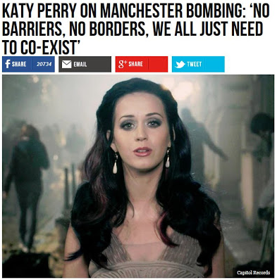 Μετά τη σφαγή του Μάντσεστερ η Katy Perry έχει την λύση : «Όχι στα σύνορα, όχι στους φραγμούς». (Η ίδια μένει σε έπαυλη με τεράστιες πόρτες και φραγμούς) - Φωτογραφία 1
