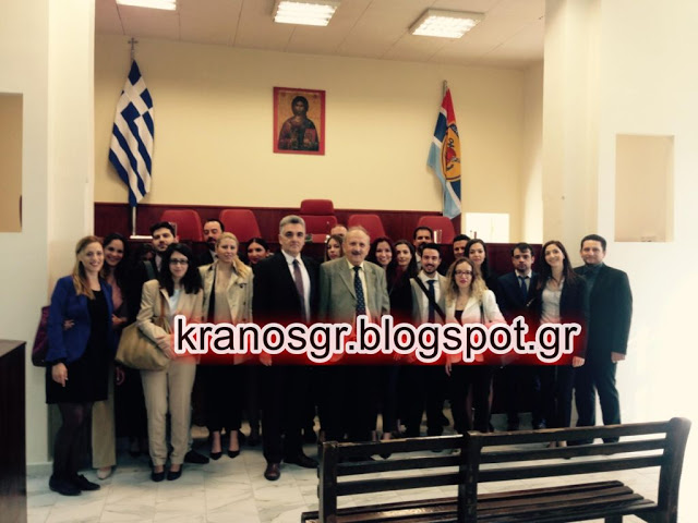 Οι σπουδαστές της Εθνικής Σχολής Δικαστών στο Στρατιωτικό Δικαστήριο Θεσσαλονίκης - Φωτογραφία 1