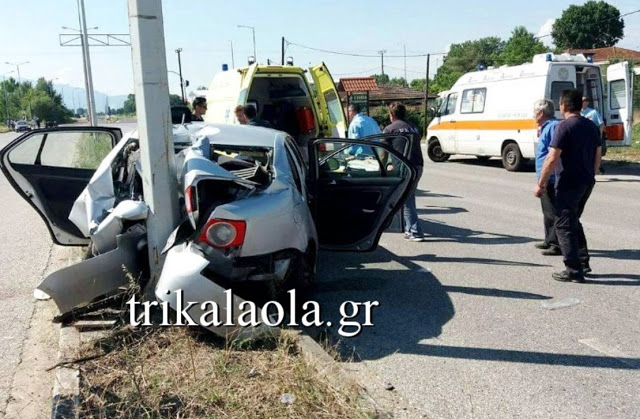 Τροχαίο ατύχημα με τρεις τραυματίες νωρίτερα στα Τρίκαλα [photos] - Φωτογραφία 4