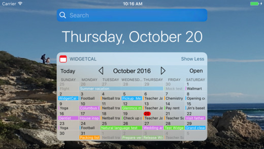 WidgetCal: Ένα εβδομαδιαίο ημερολόγιο για την οθόνη κλειδώματος - Φωτογραφία 1