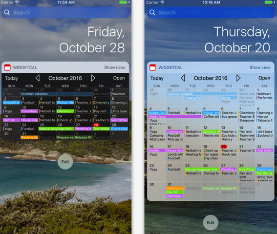 WidgetCal: Ένα εβδομαδιαίο ημερολόγιο για την οθόνη κλειδώματος - Φωτογραφία 4