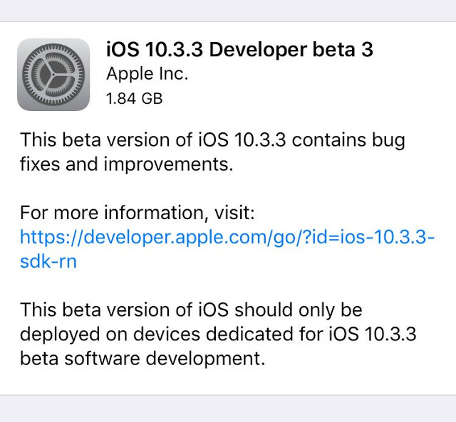 Η Apple κυκλοφόρησε το iOS 10.3.3 beta 3 για το iPhone, το iPod touch και το iPad - Φωτογραφία 3