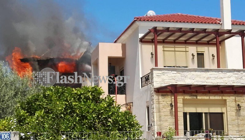 Κάηκε σχεδόν ολοσχερώς σπίτι στα Χανιά [photo] - Φωτογραφία 4