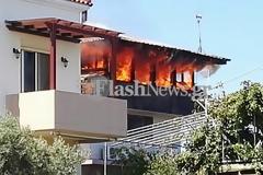 Κάηκε σχεδόν ολοσχερώς σπίτι στα Χανιά [photo]