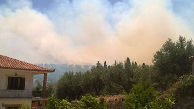 Μεγάλη πυρκαγιά απειλεί σπίτια στην Κορώνη - Φωτογραφία 3