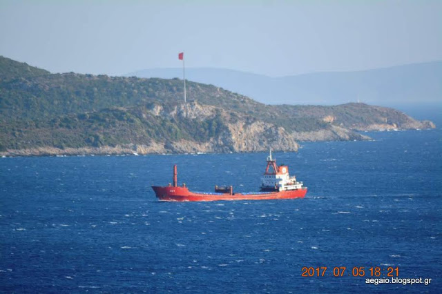 Συνοδεία Τουρκικής Ακτοφυλακής το Τουρκικό σκάφος ACT, πέρασε τα στενά της Μυκάλης στη Σάμο - Φωτογραφία 1