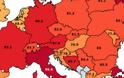 Χάρτης: Οι μεγαλύτερες διαφορές θερμοκρασίας στην Ευρώπη