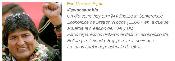 O Evo Morales διακήρυξε πλήρη ανεξαρτησία της Βολιβίας από ΔΝΤ και Παγκόσμια Τράπεζα! - Φωτογραφία 2