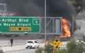 Σοκάρει το βίντεο:Αεροπλάνο έπεσε σε αυτοκινητόδρομο γεμάτο με οχήματα