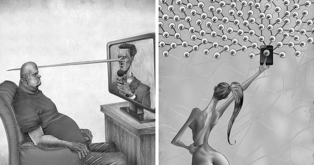 40 σκίτσα που απεικονίζουν τις πικρές αλήθειες της σύγχρονης κοινωνίας - Φωτογραφία 1