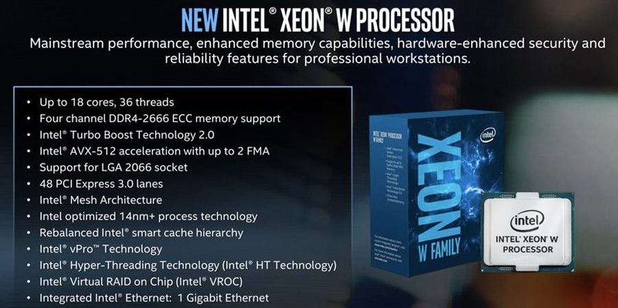 Intel Xeon W CPUs για Mainstream Workstations - Φωτογραφία 1