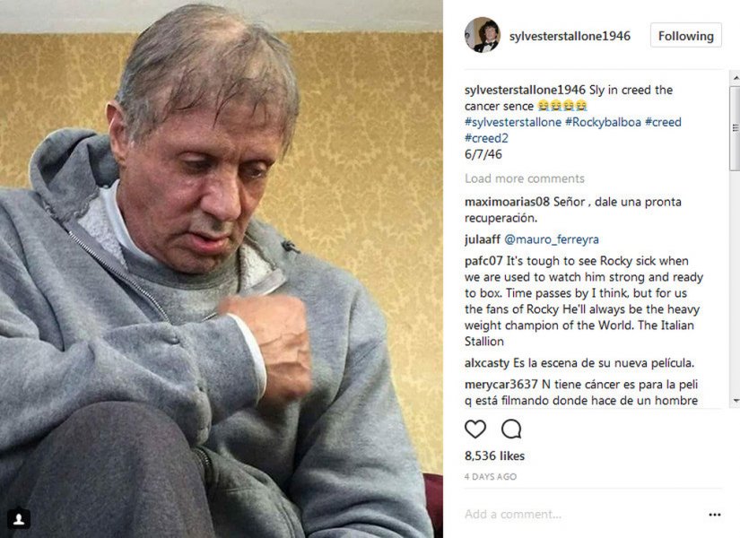 Οι φωτογραφίες του Stallone στο Instagram, οι φήμες για καρκίνο και η αλήθεια - Φωτογραφία 3