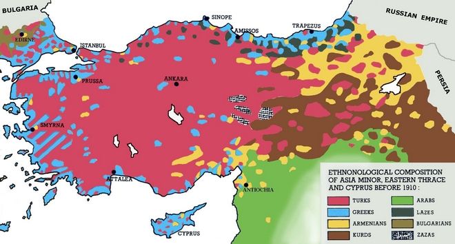 Χάρτης: Πού υπήρχαν Έλληνες (και πόσοι ήταν) στην Μικρά Ασία πριν το 1922 - Φωτογραφία 2