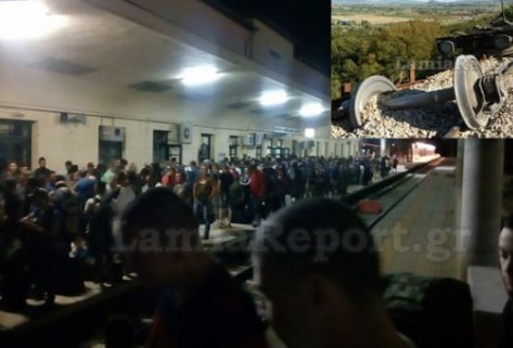 Ταλαιπωρία εκατοντάδων επιβατών τα ξημερώματα στο Λιανοκλάδι [photos] - Φωτογραφία 1