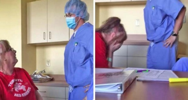 Καρκινοπαθής πήγε στο γιατρό για να κάνει χημειοθεραπείες, αλλά μόλις αυτός έβγαλε τη μάσκα, δεν πίστευε στα μάτια της - Φωτογραφία 1
