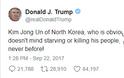 Ηχηρή απάντηση Τραμπ στις ύβρεις του Κιμ Γιονγκ Ουν: Είσαι τρελός, θα σε τελειώσω [video] - Φωτογραφία 2