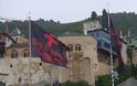 9638 - Σήκωσαν μαύρες σημαίες στην Ιερά Μονή Δοχειαρίου. «Έξω οι Αντίχριστοι από το Άγιον Όρος»