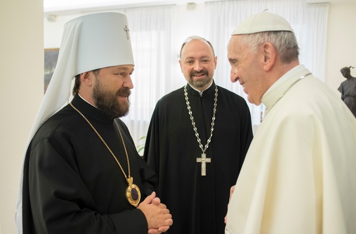 Συνάντηση Μητροπολίτη Βολοκολάμσκ με τον Πάπα Φραγκίσκο - Φωτογραφία 1