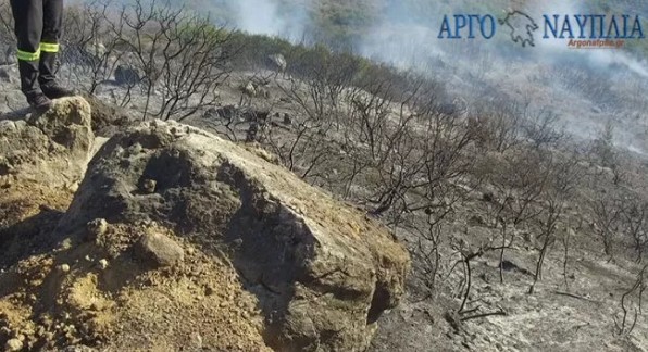 Φωτιά δίπλα σε πεδίο βολής στα Πυργιώτικα Αργολίδας – Επίγειες και αεροπλάνα απεσόβησαν τον κίνδυνο - Φωτογραφία 5
