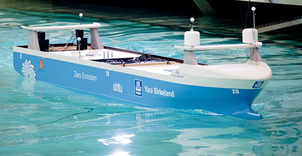 Πετυχημένη η δοκιμή μοντέλου του πρώτου πλήρως αυτόνομου πλοίου Yara Birkeland [video] - Φωτογραφία 1