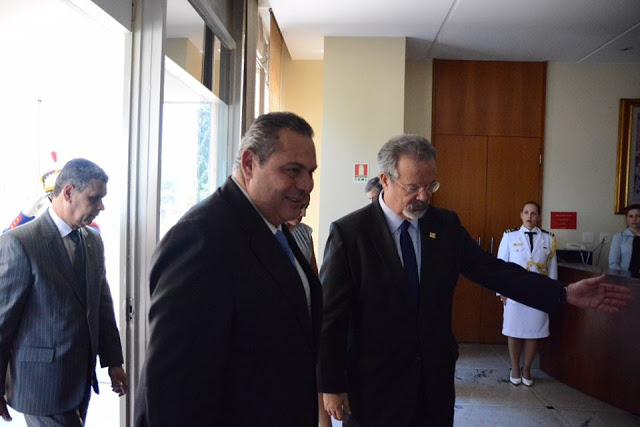 Συνάντηση ΥΕΘΑ Πάνου Καμμένου με τον Υπουργό Άμυνας της Βραζιλίας Raul Jungmann - Φωτογραφία 2