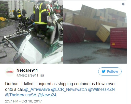 Containership της MSC έκλεισε το Ντέρμπαν – ένας νεκρός από κοντέινερ [video] - Φωτογραφία 2