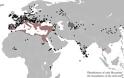 Χάρτης: Η παγκόσμια επιρροή του Βυζαντίου στον 'Παλαιό Κόσμο'