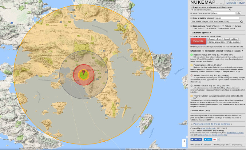 Δείτε το site του πυρηνικού πολέμου -Τι θα συμβεί αν πέσει πυρηνική βόμβα στην Αθήνα - Φωτογραφία 1