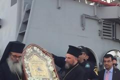 Η εικόνα της Παναγίας των Ναυμάχων από την Ύδρα στον Πειραιά (φωτογραφίες)