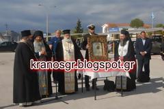 Μεταφορά της Ιεράς Εικόνας της Παναγίας της Χοζοβιώτισας από Πλοίο του Πολεμικού Ναυτικού