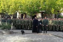 Το 265ΜΚ Τάγμα Εθνοφυλακής στη Μονή Ταξιαρχών στον Μανταμάδο Λέσβου