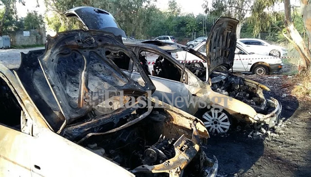 Χανιά:Στις φλόγες δυο αυτοκίνητα που ήταν σταθμευμένα σε πάρκινγκ - Φωτογραφία 6