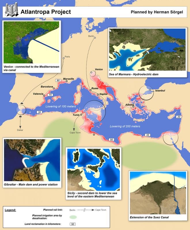 Όταν Γερμανοί σχεδίαζαν τη μερική αποξήρανση της Μεσογείου και την εξαφάνιση της νησιωτικής Ελλάδας! - Φωτογραφία 3