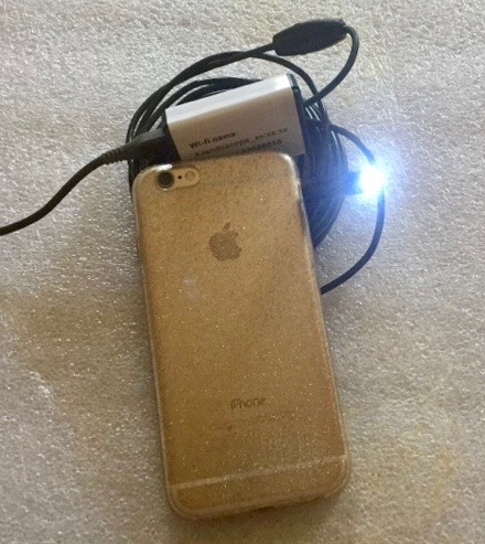 iPhone-iPad+Android-WIFI Μικροκάμερα Αδιάβροχη 7mm διάμετρο με ΚΑΛΩΔΙΟ 5m  USB Android με 6 LED - Φωτογραφία 1