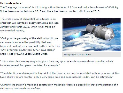 Μπορεί να «βρέξει φωτιά» στην Ελλάδα από κινέζικο διαστημικό σταθμό που θα πέσει στη γη - Φωτογραφία 3
